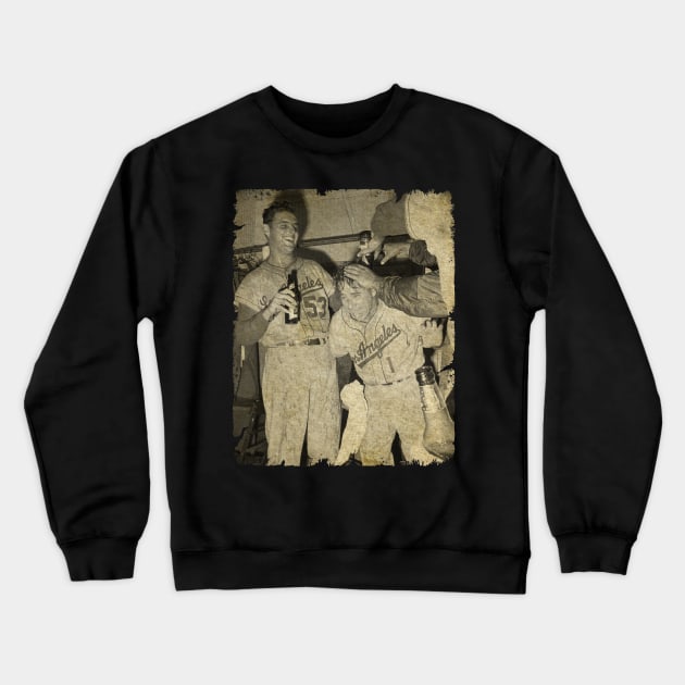 Don Drysdale and Peewee Reese - 1959 WS Crewneck Sweatshirt by SOEKAMPTI